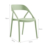 thumbnail of METRO PROFESSIONAL Cadeira empilhável com braços, plástico, verde menta
