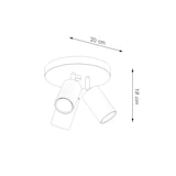 thumbnail of Foco de techo ETNA metal negro 3x GU10 máx. 40W LE70391