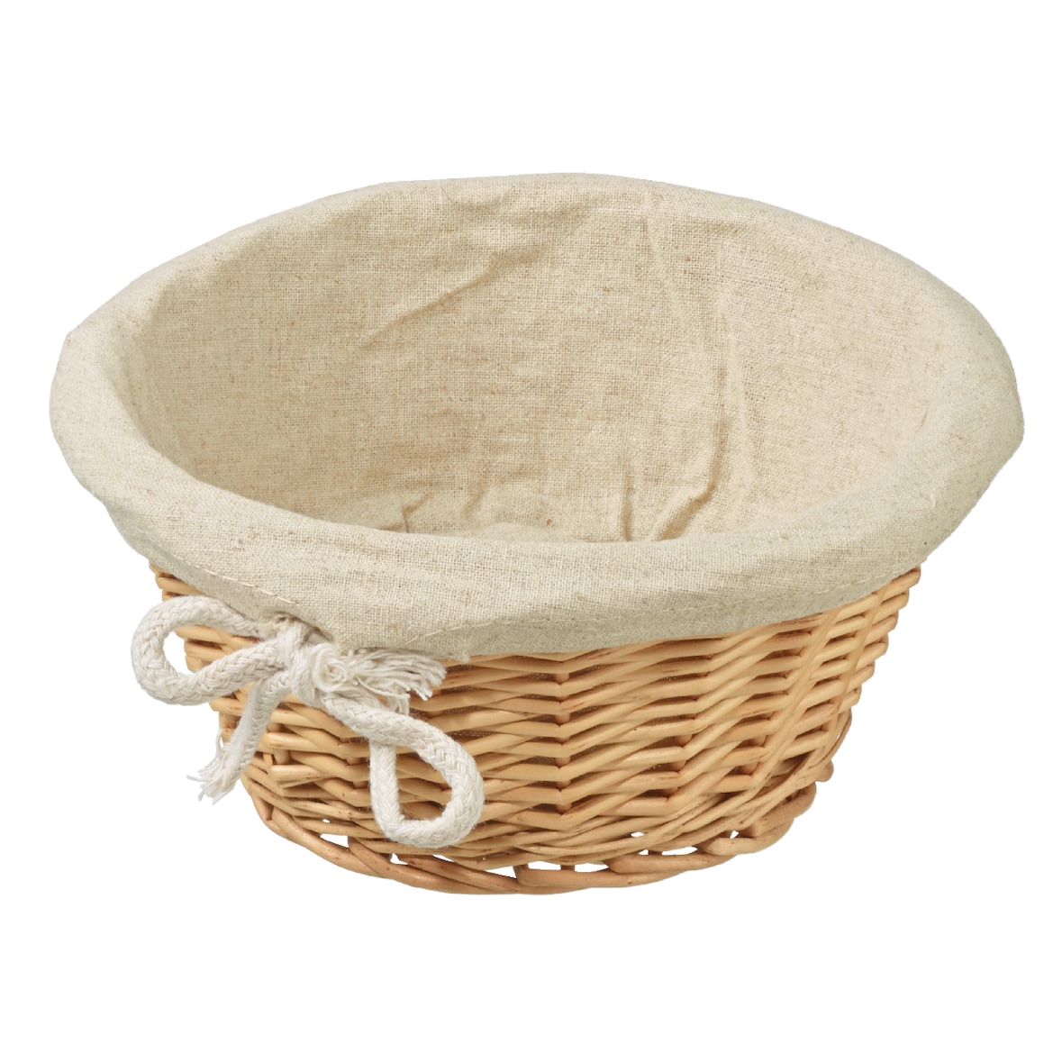 METRO PROFESSIONAL Brotkorb, Weide/Baumwolle, Ø 18 x 8 cm, rund, natur