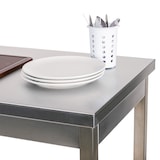 thumbnail of Romux® Edelstahltisch für Gastronomie Zentraltisch ohne Regal 800x700x850 mm Zerlegbar | Arbeitstisch aus Edelstahl Korrosionsbeständig
