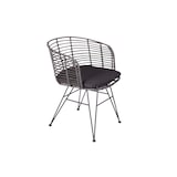 thumbnail of Esszimmerstuhl Rattanstuhl Farbe anthrazit inkl. Sitzkissen NAIROBI