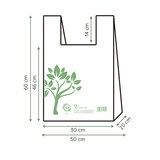 thumbnail of MONOUSO - Hemddraagtassen Home Compost “Be Eco!” 50x60cm 22,5µm (100 stuks)