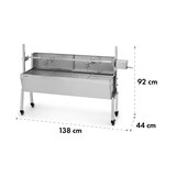 thumbnail of Sauenland Pro Spanferkelgrill Drehspieß 13W 4 Rollen Edelstahl Silber-Metallic