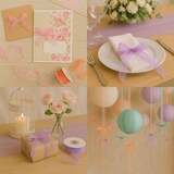 thumbnail of 12mm Organzaband 25m Chiffonband Schleifenband Geschenkband Deko Stoffband Apricot