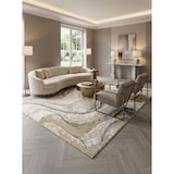 thumbnail of Velours Teppich Kurzflor Marmor-Look | 120x180 cm, 0,8 cm Florhöhe | Beige-Grau | Pflegeleicht | Wohnbereich | SIENA-Elsa Kollektion | Kadima Design