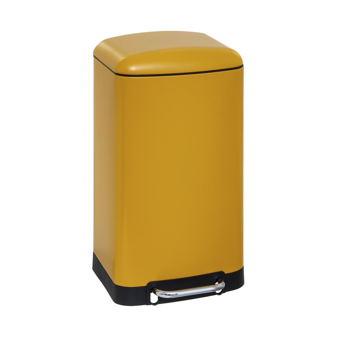 Poubelle 30 Litres en Métal Jaune ouverture à pédale