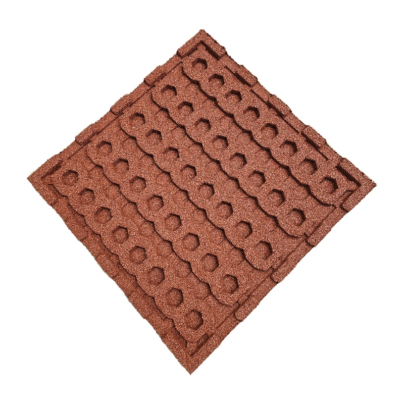 Arquiservi - Pack Ahorro Loseta de Caucho Exterior Rojo 50x50x40mm (32UD/8m2) Suelo Antideslizante y Drenante para Parques y Terrazas