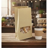 thumbnail of MONOUSO - SOS Kraft-zak met sluiting en venster 12+6x23,5cm (50 stuks)
