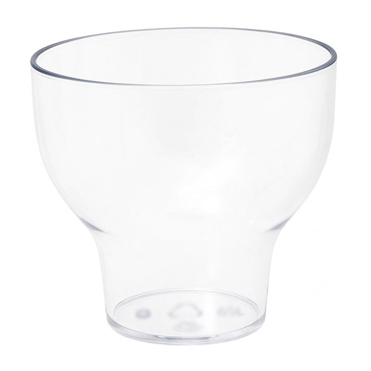 MONOUSO - Tigela Petiscos Reutilizável PS Transparente "Tulip" 65ml (20 Uds)