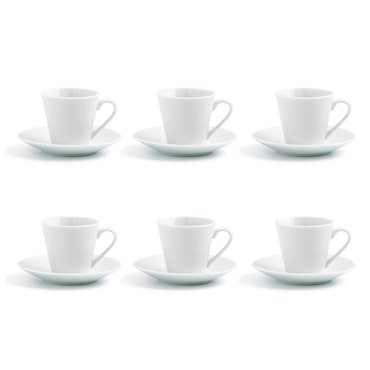 Quid Renova Blanca Set 6 Chávenas Com Prato Porcelana 9Cl