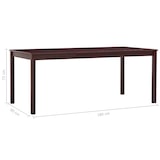 thumbnail of vidaXL Esstisch Dunkelbraun 180 x 90 x 73 cm Kiefernholz