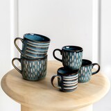 thumbnail of Coffret de 4 tasses Helsinki bleu 18 cl -  18.00 cl Rond Grès Table Passion 10.00x7.00 cm
