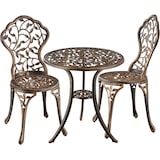 thumbnail of tectake Conjunto de mesa y sillas Lyon para 2 personas, de aluminio resistente a la intemperie  Negro/Gris