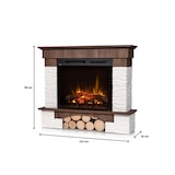 thumbnail of PORTO - Vrijstaande elektrische LED haard - Eik - 28" - 114 x 98 x 32