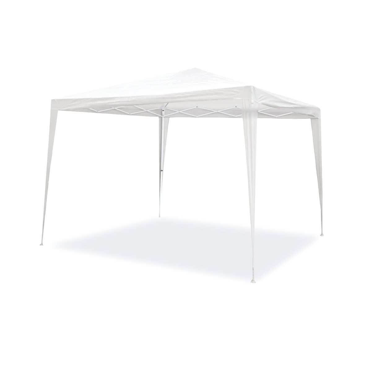 Carpa Plegable 3x3 m Javea Blanca – Incluye Vientos y Piquetas de Fijación - Lona Rafia 100 gr/m2