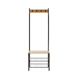 thumbnail of Cabide de Metal com 4 Cabides e 3 Prateleiras de Madeira Viem 175x60x40cm 7house