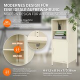 thumbnail of ML-Design Aktenschrank aus Stahl, Creme, 40×101,5×40 cm, Büroschrank mit 2 Türen und verstellbaren Böden