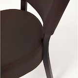 thumbnail of METRO PROFESSIONAL Cadeira de restaurante estofada Jack, conjunto de 2, madeira de faia/couro artificial, castanho