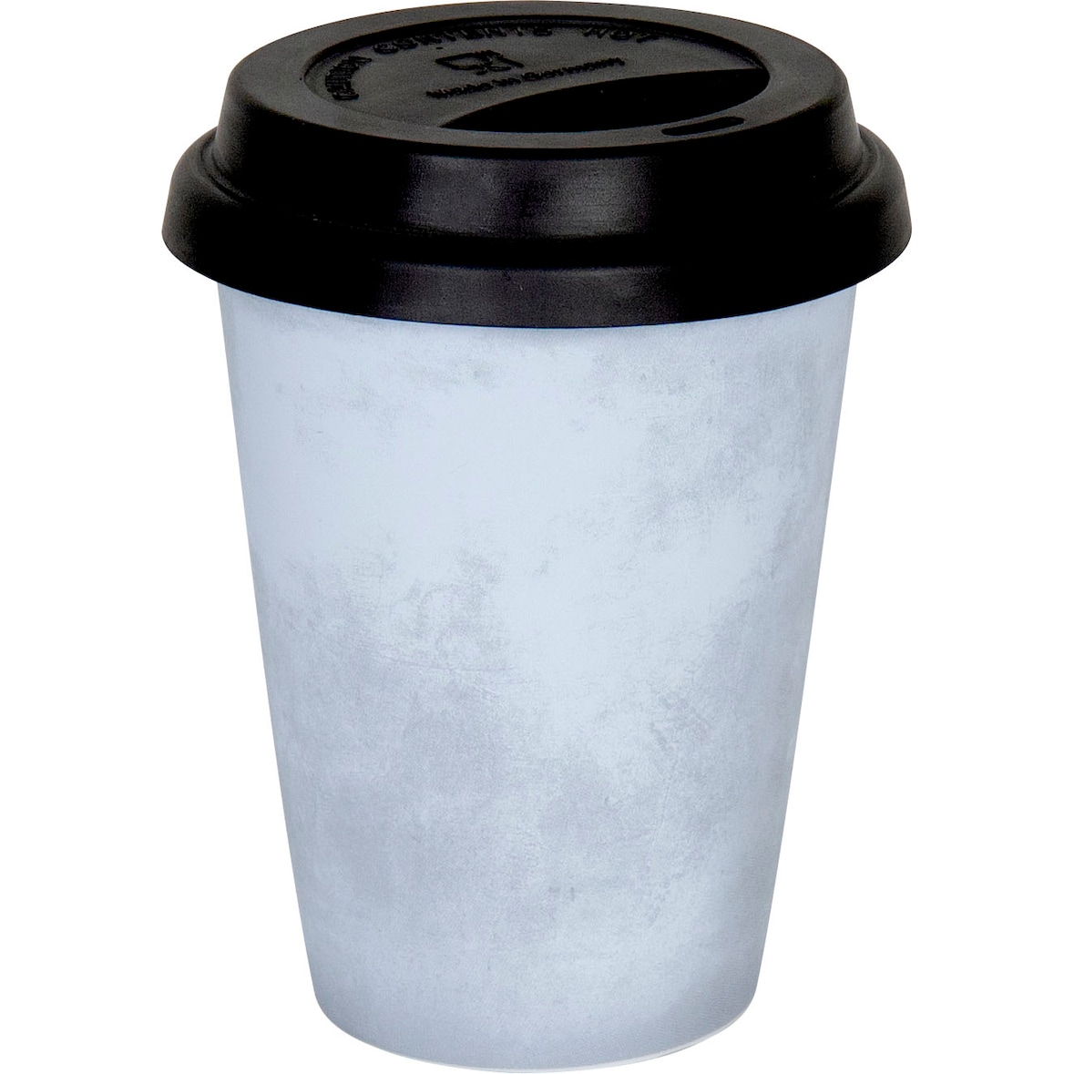 Könitz Porzellan Coffee to go Mug mit Deckel, Concrete