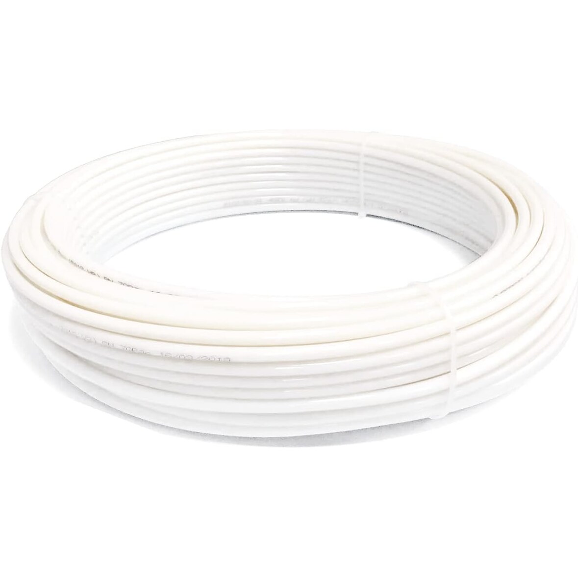SUPERFOG Rollo de 50 Metros de tubería Fabricada en Poliamida. Medida 1/4". Alta Resistencia. Presión de Rotura 140 Bar. Color Blanco.