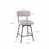 thumbnail of COSTWAY Juego de 2 taburetes giratorios, taburetes acolchados con respaldo y reposapiés