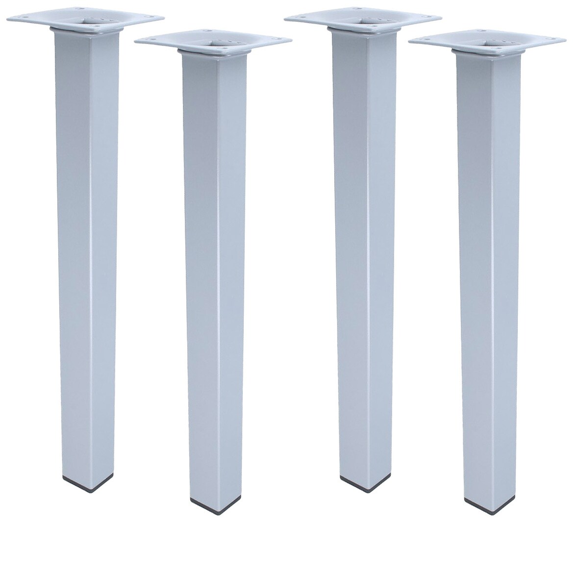 Stilvolles 300mm 4er Set Möbelfüße Silber eckig Sofastempel Tischfüße Bettfüße