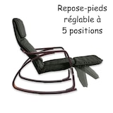 thumbnail of Fauteuil à bascule relaxant avec repose-pieds, modèle ZEN NOYER et NOIR par Yelloo