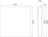 thumbnail of 24W LED Deckenleuchte Deckenlampe IP44 für innen und Außen Eckig 30x30 1680 Lumen Chrom