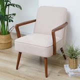 thumbnail of SVITA TUVA Loungesessel Akzentstuhl vintage Wohnzimmer Schlafzimmer Beige