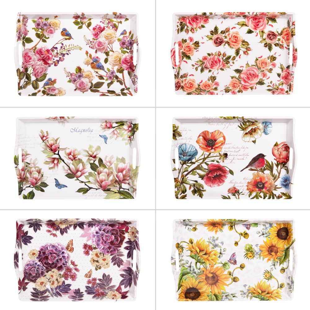 Plateau Romance 47x32 cm (1 modèle aléatoire  -  Multicolore Rectangulaire Plastique Table Passion 47.00x32.00 cm