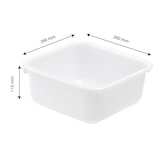 thumbnail of GILAC Cuvette carrée - 4.5 L - Blanc G605921