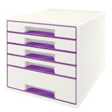 thumbnail of Leitz Schubladenbox WOW CUBE 52142062 5Schubfächer weiß/violett