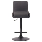 thumbnail of Décoshop26 - Tabouret de bar avec repose-pied design moderne en tissu gris foncé pieds en métal noir mat TDB10440
