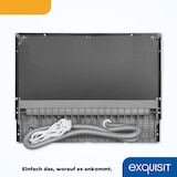 thumbnail of Exquisit Geschirrspüler GSP206-030D schwarz | Spülmaschine 55 cm | Maßgedecke: 6 Restlaufzeiten Anzeige | Standgerät