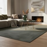 thumbnail of Teppich Schlafzimmer Unifarben Elegant Waschbar Strapazierfähig Wohnzimmer Esszimmer Pflegeleicht Grün 140x200 cm – NECKAR von Kadima Design