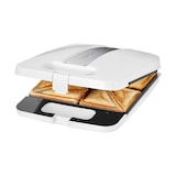 thumbnail of Clatronic ST 3629 Sandwichera, 4 Sandwiches, Placas Antiadherentes, Regulador Temperatura, Tostado Perfecto 1200W Blanco