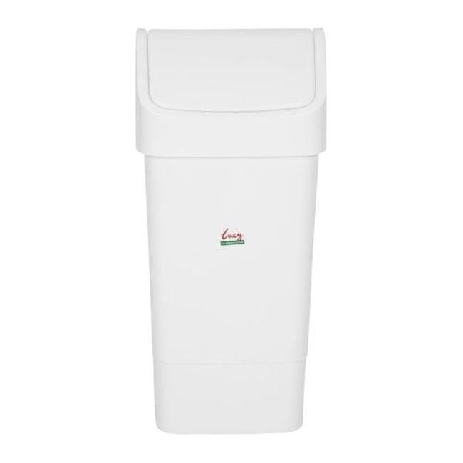 Papelera Syr con tapa abatible blanca de 50 l