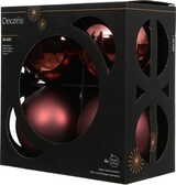 thumbnail of 4 Weihnachtskugeln Glas 10cm matt & glänzend Christbaumkugeln Weihnachtsbaumkugeln Groß Christbaumschmuck Weihnachtsbaumschmuck Deko Kastanienbraun