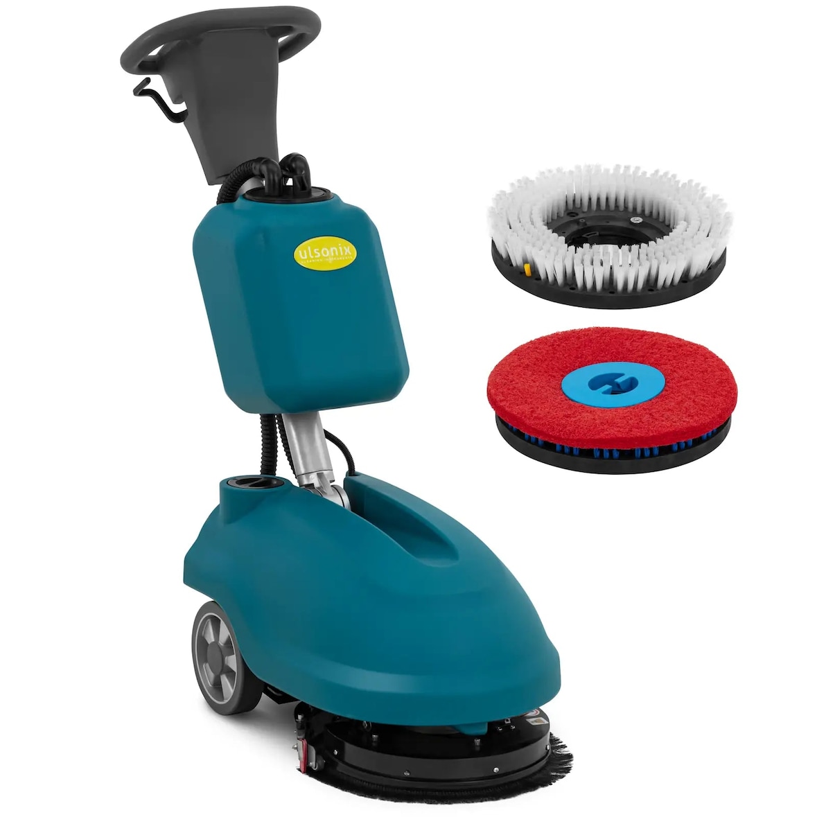 Helloshop26 - Autolaveuse auto laveuse machine entretien sol professionnelle sans fil 35 cm 1 500 m²/h à guidage manuel acier 14_0008248