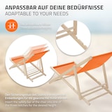 thumbnail of ECD Germany 10er Set Liegestuhl klappbar Orange Holz, verstellbar 3 Positionen bis 120 kg, Sonnenliege Garten Strand