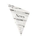 thumbnail of PAPSTAR 1000 Spitztüten, Pergament-Ersatz 32,5 cm x 23 cm x 23 cm "Newsprint" Füllinhalt 250 g, fettdicht