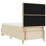 thumbnail of vidaXL Boxspringbett mit Kopfteil Creme 200 x 90 cm Stoff