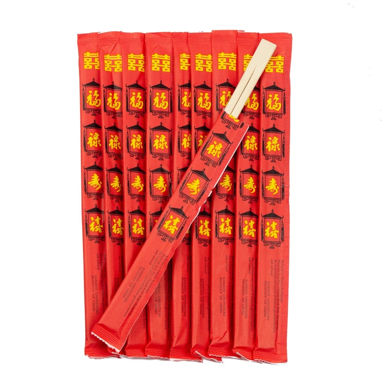 DayBays 1000 Stk. Essstäbchen aus Bambus Stäbe 23cm (Chopsticks) Rot