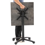 thumbnail of METRO PROFESSIONAL Table pliante MASSINI, aluminium, 60 x 60 cm, plateau de table HPL, aspect pierre, pieds réglables automatiquement, gris