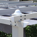 thumbnail of Pergola Gazebo 3x3 da Giardino Telo Poliestere 180 g/mq Scorrevole, Struttura in Acciaio e Metallo, 300x300 per Esterno - Grigio/Tortora