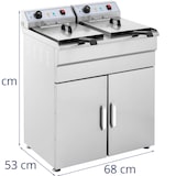 thumbnail of Royal Catering Elektro-Doppel-Fritteuse - 2 x 16 l - 12 000 W - 400 V - Unterschrank - Ablasshahn -