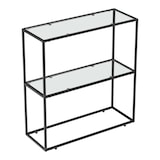 thumbnail of Helloshop26 - Mesa de consola com tampo de vidro temperado 85 x 80 x 30 cm preta e transparente 03_0010876