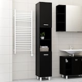thumbnail of vidaXL Badezimmerschrank Schwarz 30x30x179 cm Holzwerkstoff