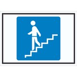 thumbnail of Fußgängerunterführung Symbol Schild A5 Rückseite selbstklebend