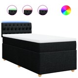 thumbnail of vidaXL Boxspringbett mit Matratze Schwarz 100x200 cm Stoff